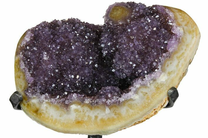 Amethyst Geode Section on Metal Stand - Uruguay #139842